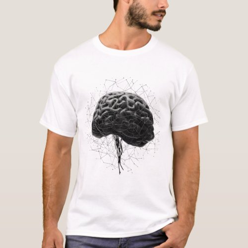 Brain Neural AI Deep Learning Computer Algorithm T_Shirt