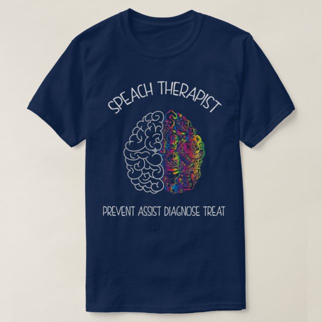 Brain of a Speech Pathologist Gift Speech Language T-Shirt (Design Front)