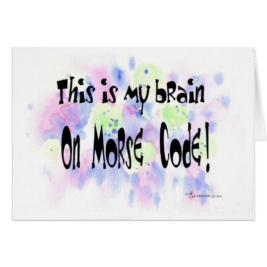 Brain on Morse Code Cards (Front Horizontal)