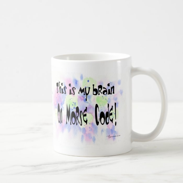 Brain on Morse Code Coffee Mug