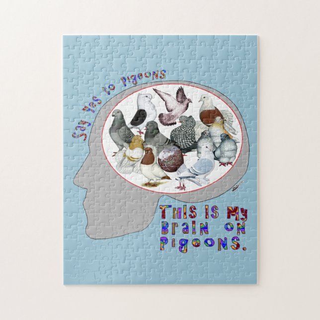 Brain On Pigeons Jigsaw Puzzle (Vertical)