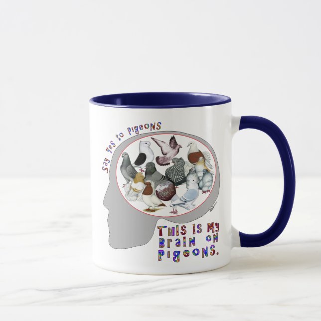 Brain On Pigeons Mug (Right)
