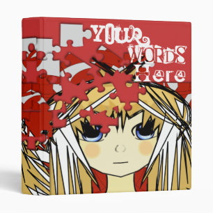 Brain Over Load Cute Anime Girls Binder