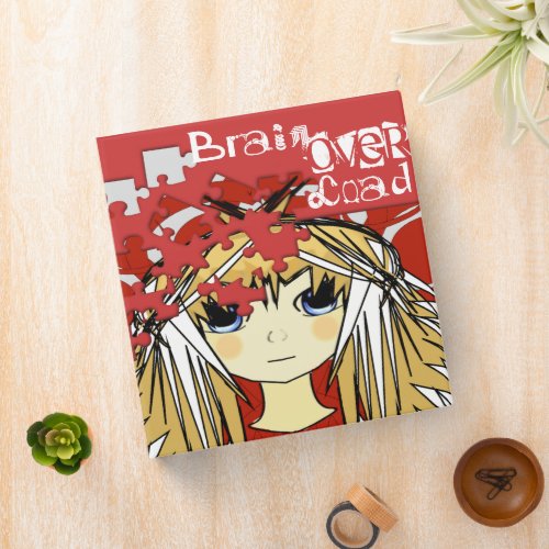 Brain Over Load Cute Anime Girls Binder