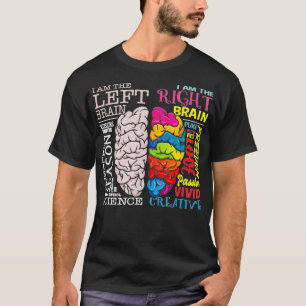Brain Parts Left and Right Brain Neuroscience T-Shirt