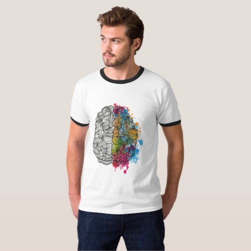 Brain patterned t_shirt