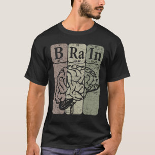Brain Periodic Table Elements Neurologist Retro Ne T-Shirt