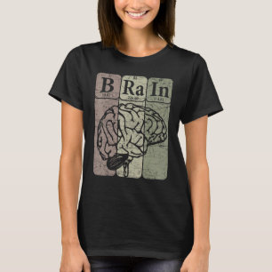 Brain Periodic Table Elements Neurologist Retro Ne T-Shirt