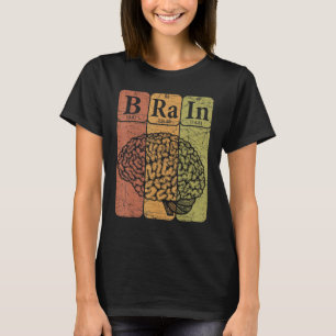 Brain Periodic Table Elements Neurologist Retro Ne T-Shirt