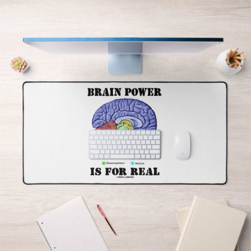 Brain Power Is For Real Brain Anatomy Attitude Desk Mat