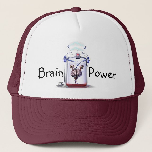 Brain Power Trucker Hat (Front)