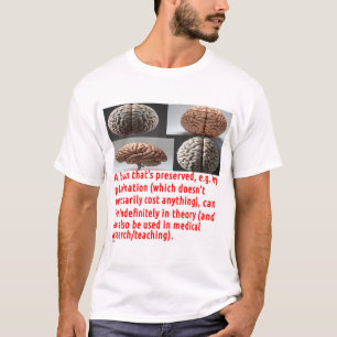 Brain Preservation Message (4-image design) T-Shirt