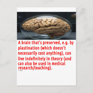 Brain Preservation Message (spheroid) Postcard