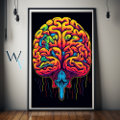Brain Psychedelic Art Poster | Zazzle