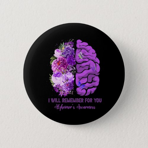 Brain Remember For You Alzheimerheimer Awareness M Button