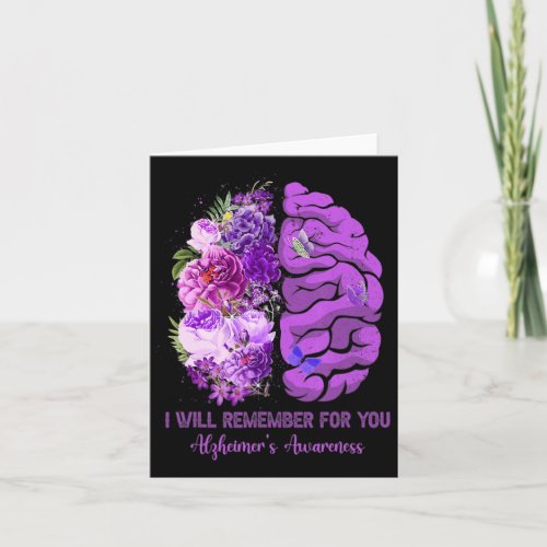 Brain Remember For You Alzheimerheimer Awareness M Card