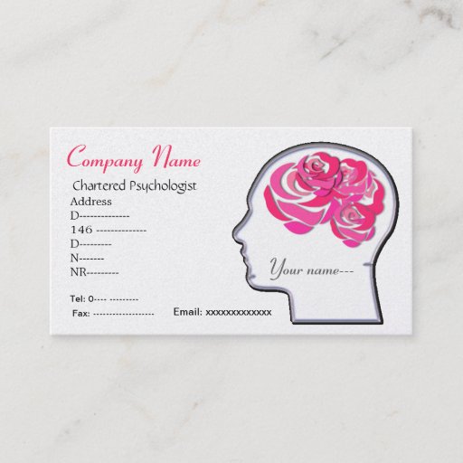Customizable Brain roses business card...