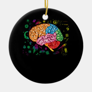 Brain Science And Art Neuroscience Neurologist Ceramic Ornament
