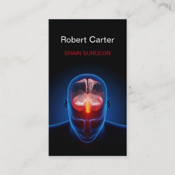 Brain Surgeon / Psychologist Clinic Doctor Medical Business Card by paplavskyte at Zazzle