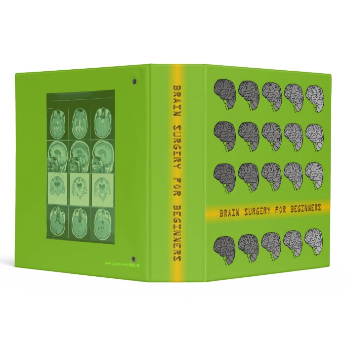 Brain Surgery for Beginners   Neon Green Vinyl Binders