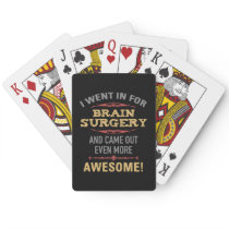 Brain Surgery Recovery Humor Poker Cards
