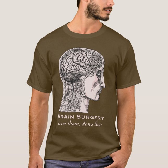Brain Surgery Survivor Antique Medical Engraving T-Shirt (Front)