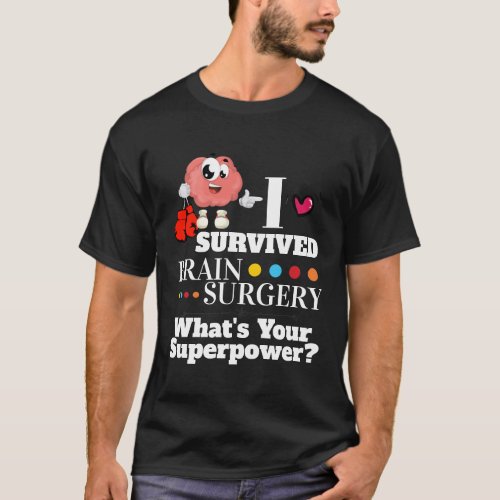 Brain surgery survivor cartoon boxing gloves TBI T_Shirt