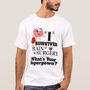 Brain surgery survivor cartoon with boxing gloves T-Shirt