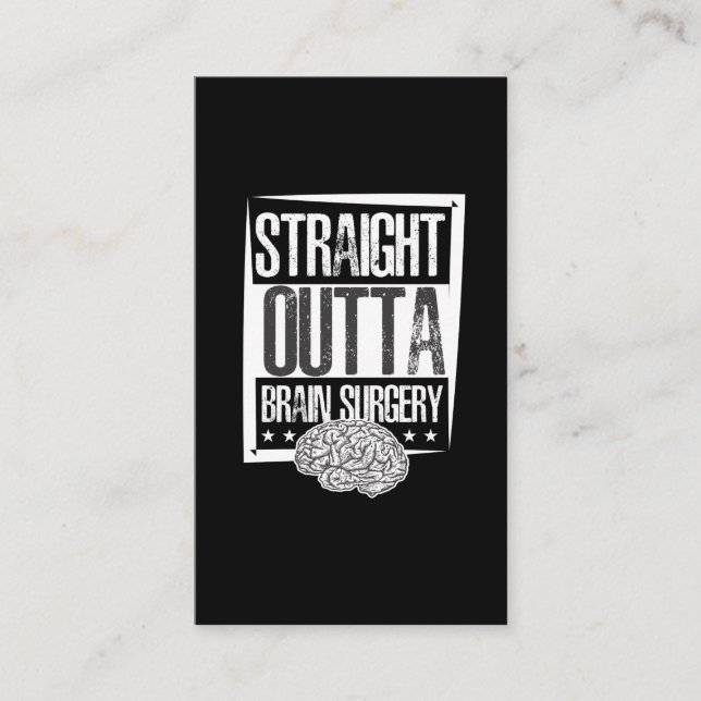 Brain Surgery Survivor Post Tumor Recovery Business Card (Front)