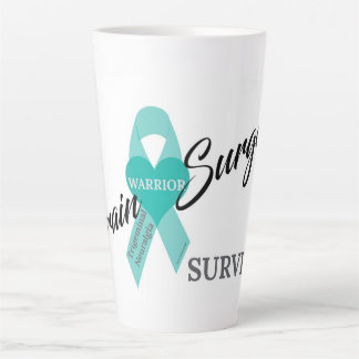 Brain Surgery Survivor -Trigeminal Neuralgia Heart Latte Mug