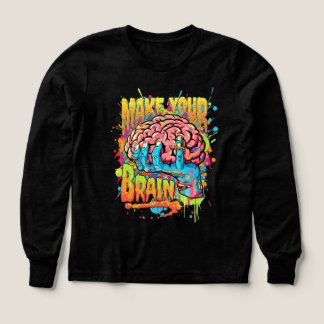 brain t-shirt  graffiti style  inspirational tee  