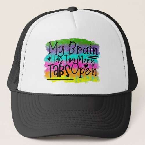 Brain tabs trucker hat