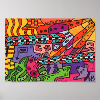 Brain Terrain #37 Abstract Art Mini Poster