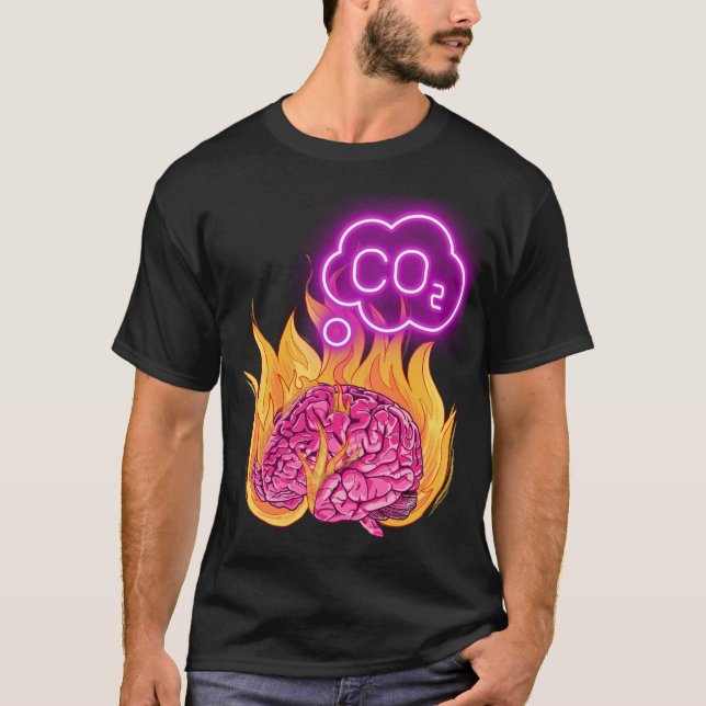 Brain thinking only of CO2 T-Shirt (Front)