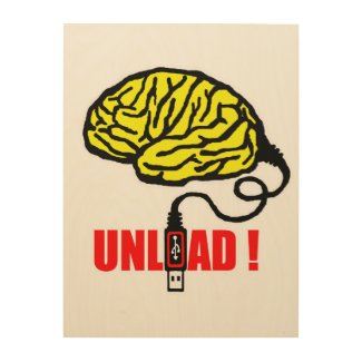 Brain to unload wood print