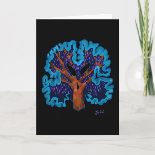 Brain tree design card