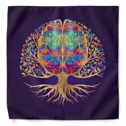 Brain Tree of life _ Realm of colors Bandana