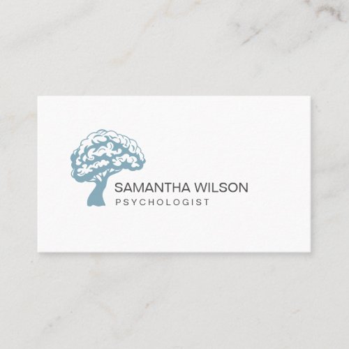 Brain Tree Psychologist Therapist Psychiatrist QR Business Card