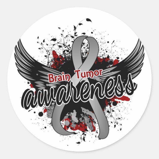 Brain Tumor Awareness 16 Classic Round Sticker (Front)