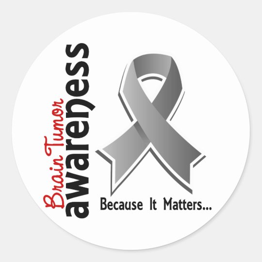 Brain Tumor Awareness 5 Classic Round Sticker | Zazzle.com