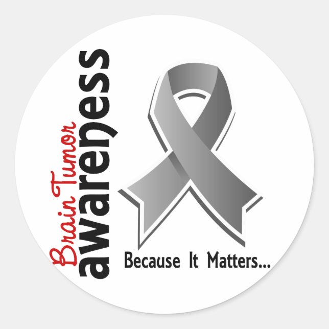 Brain Tumor Awareness 5 Classic Round Sticker (Front)