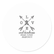 Brain Tumor Awareness, brain cancer Classic Round Sticker