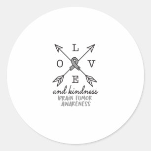 Brain Tumor Awareness, brain cancer Classic Round Sticker