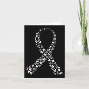 Brain Tumor Awareness Brain Cancer Gray Ribbon Men Card