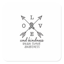 Brain Tumor Awareness, brain cancer Square Sticker