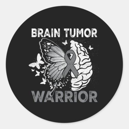 Brain Tumor Awareness Brain Surgery Been There Don Classic Round Sticker