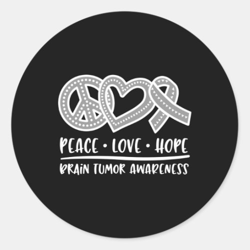 Brain Tumor Awareness brain tumor Classic Round Sticker