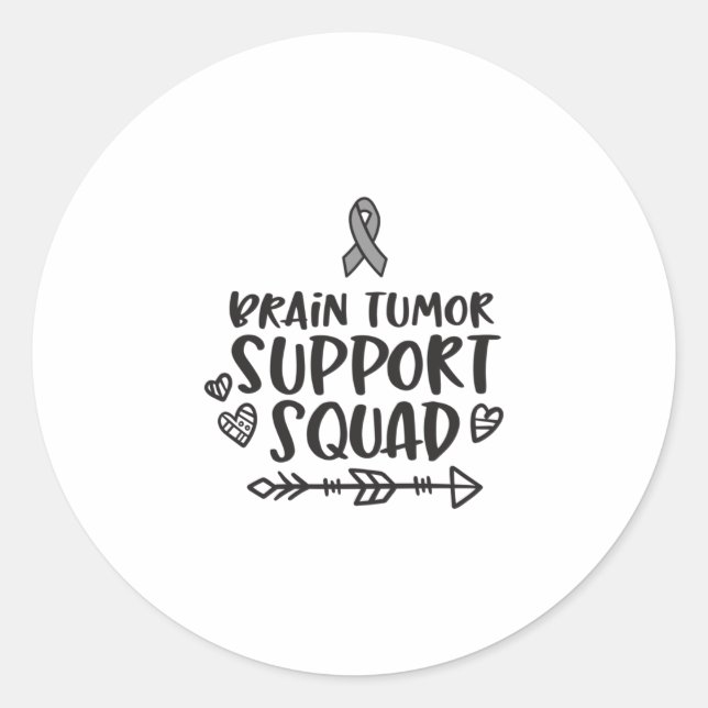 Brain Tumor Awareness, brain tumor Classic Round Sticker (Front)