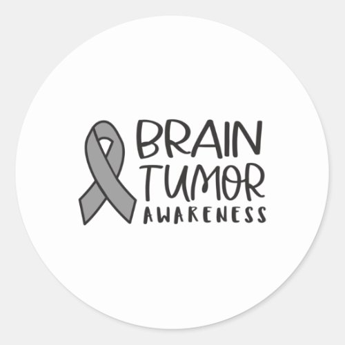 Brain Tumor Awareness brain tumor Classic Round Sticker