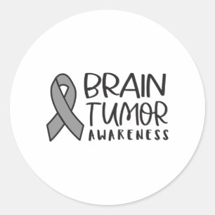 Brain Tumor Awareness, brain tumor Classic Round Sticker